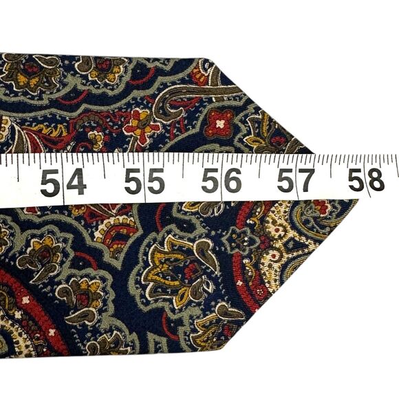 Royal Knight Vintage Mens Dress Tie Made in USA Classic Paisley Pattern 58" 3.5" - Picture 8 of 9